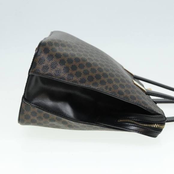 CELINE Macadam Canvas Hand Bag PVC Black Auth 90827 - Picture 3 of 16